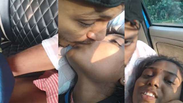 College Babe Kissing In Car And Getting Fingured